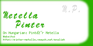 metella pinter business card